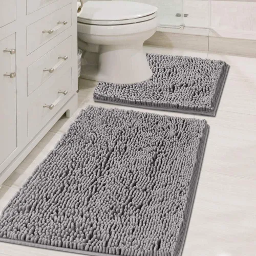 Vista 8 de H.VERSAILTEX Alfombras de Baño para Baño Antideslizantes de Felpa Chenille Extra Suaves y Absorbentes para Cuarto de Ducha Lavables a Máquina