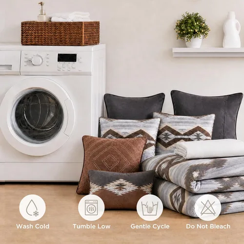 Vista 7 de Juego de edredón Woolrich Rustic Lodge Cabin: diseño rústico de cabaña para todas las estaciones, ropa de cama cálida de plumón sintético con capa