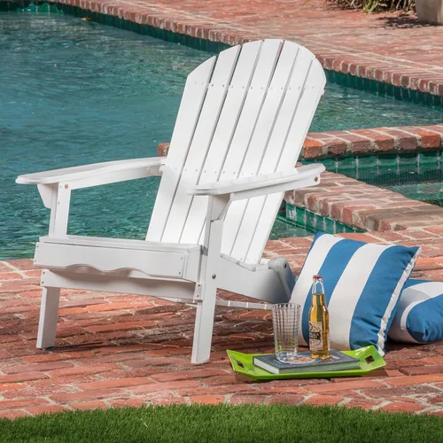 Vista 10 de Folding Adirondack Chairs, Solid Wood Outdoor Patio Chairs with All-Weather Construction for Yard, Garden, Backyard, Deck & Fire Pit,Blue