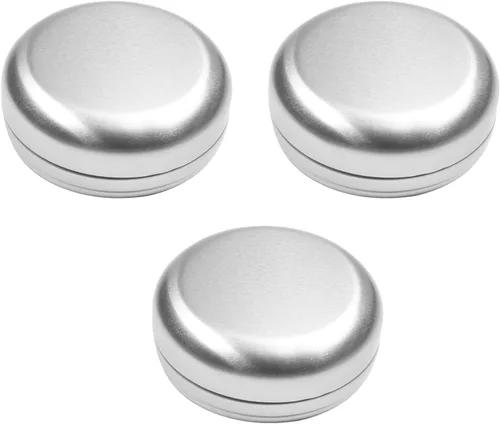 Vista 22 de Othmro 12 latas redondas de metal de 1.4 onzas, latas de aluminio, envases recargables de 1.4 fl oz, latas de lata con tapa de tornillo para 12