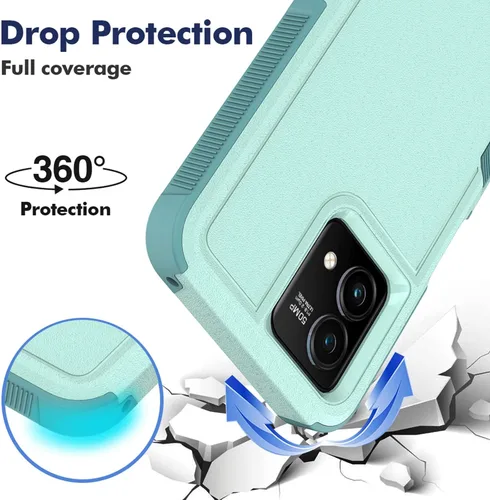 Vista 3 de Funda para Moto G Stylus 5G 2023: funda protectora de doble capa resistente para teléfono celular, a prueba de golpes, con protector de pantalla