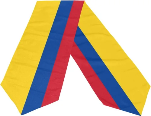 Vista 2 de Poeticcity Bandera de Colombia de doble cara oblonga de 13 x 90 pulgadas, camino de mesa para boda, comedor, cocina, mantel para decoración del hogar