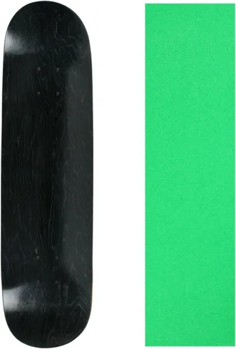 Vista 14 de Skateboard Deck Pro 7-Ply Arce canadiense TINTADO NEGRO con Griptape
