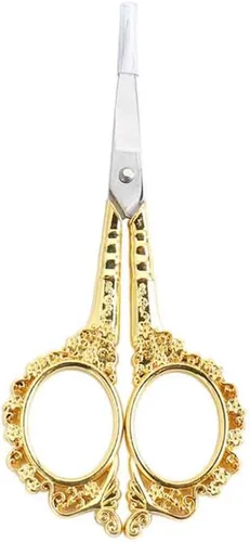 Vista 11 de AKOAK Tijeras estilo ciruela vintage - Tijeras multifuncionales de acero inoxidable para uñas (plata)