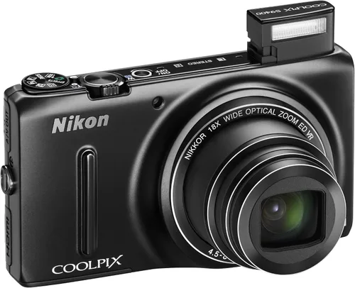 Vista 6 de Número 18,110,000 Pixeles Negro Mate s9400bk cámara digital Nikon Coolpix S9400 Zoom óptico de 18 x eficaz de Pixels – Versión Internacional