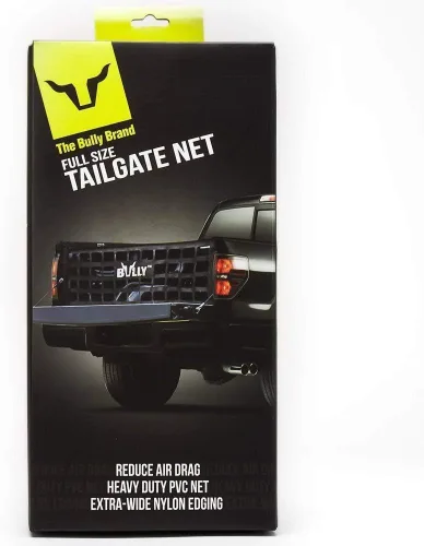 Vista 7 de Bully TR-03WK Red de Tailgate de Nylon Negro Universal para Camiones de Gran Resistencia Tamaño Completo 60" x 18" para Camiones de Chevy