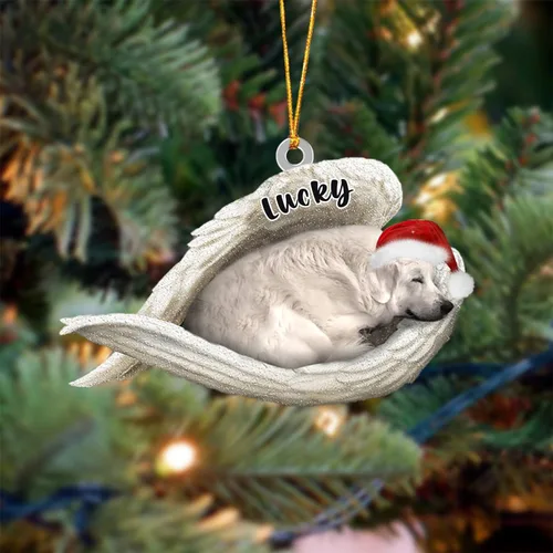 Vista 140 de Ángel durmiente de Afghan Hound para Navidad, adorno personalizado con el nombre del perro, adorno de Navidad personalizado para amantes de perros