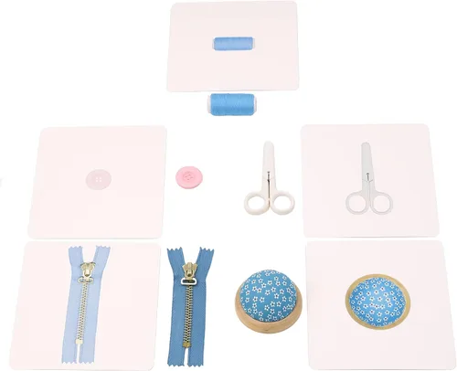 Vista 2 de Materiales de lenguaje Montessori Objetos con tarjetas idénticas Juego a juego Minitures Tarjetas flash Herramientas de limpieza Accesorios