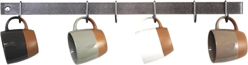 Vista 4 de Enclume Premier - Estante para ollas de pared para utensilios de 30 pulgadas, acero martillado