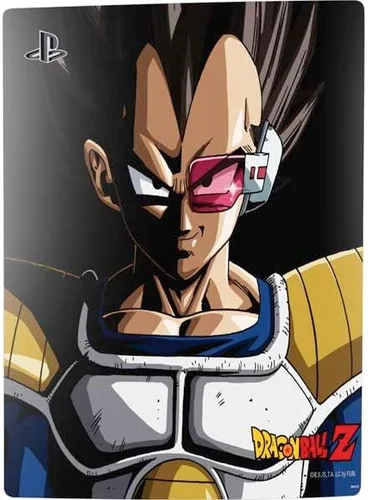 Vista 2 de Skinit Decal Gaming Skin Compatible with PS5 Bundle - Officially Licensed Dragon Ball Z Vegeta Portrait Design