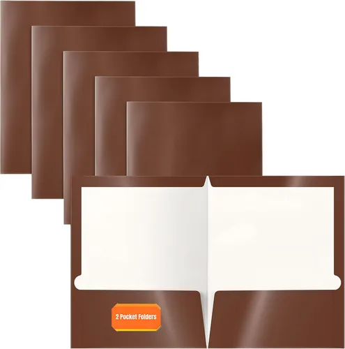 Vista 23 de Better Office Products Carpetas de papel laminado brillante con 2 bolsillos, colores surtidos, tamaño carta, caja de 25 carpetas de colores surtidos