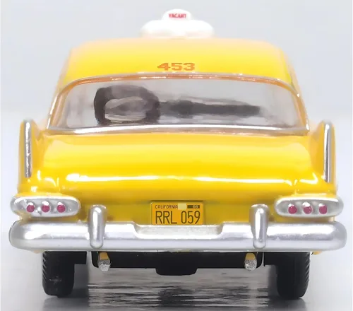 Vista 4 de Oxford Diecast 1959 Plymouth Belvedere Taxi Amarillo Tanner Yellow Cab Co. 1/87 (HO) Escala Diecast Modelo Coche 87PS59002