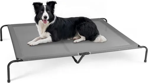 Vista 11 de Simple Deluxe Cama elevada y refrescante para perro, cunas portátiles elevadas para perros, patas antideslizantes, duradera, portátil, para Negro
