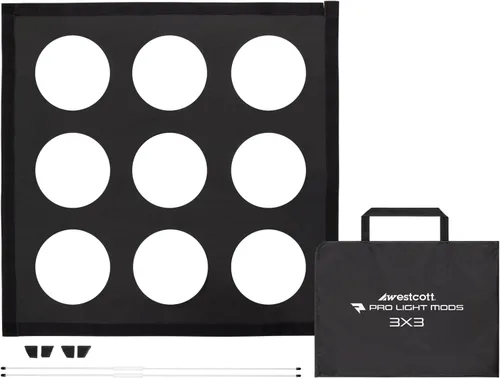 Vista 10 de Westcott Pro Light Mods - Accesorio rápido de softbox simulando luces de estadio, accesorio de iluminación de escenario, iluminación de moda