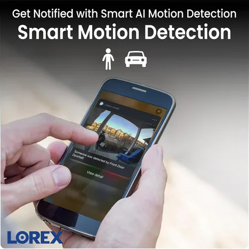 Vista 6 de Cámara de seguridad Lorex al aire libre 4K IP de Metal con cúpula adicional Complemento para NVR Detección de movimiento inteligente