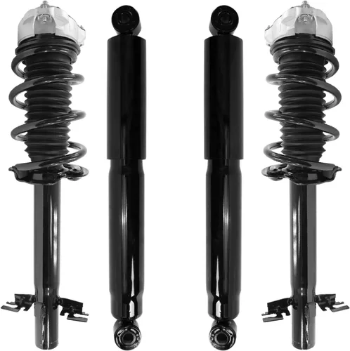 Vista 50 de Detroit Axle - Puntales y Amortiguadores para Chevy Traverse Buick Enclave GMC Acadia Saturn Outlook 2007-2012, 2 puntales delanteros con resorte