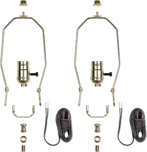 Vista 2 de Ciata Kit de fabricación/reparación de lámpara de enchufe de empuje, 250 V, metal, base de bombilla estándar, bombilla de 150 W máximo, arpa