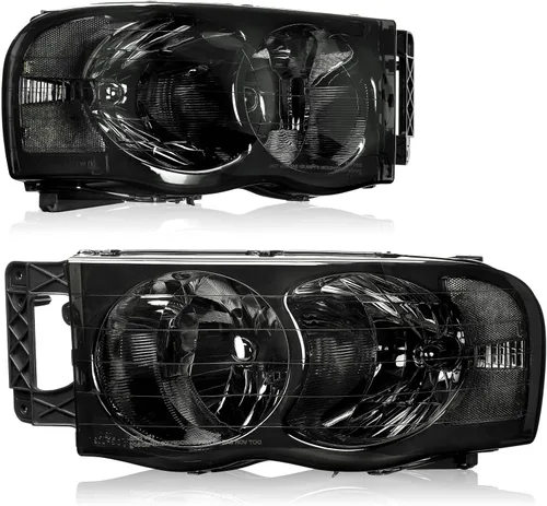 Vista 14 de DWVO Conjunto de faros LED DRL compatible con Dodge Ram 1500 1994-2001/Dodge Ram 2500 3500 94-02 de repuesto, carcasa negra Carcasa negra con Drl