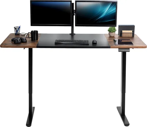 Vista 40 de VIVO DESK-KIT-E2B1B - Escritorio eléctrico de pie con motor doble, ajuste de altura de memoria, serie E2B, marco negro superior negro, DESK-KIT-E2B1B
