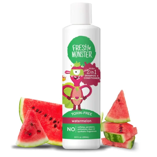 Vista 4 de Fresh Monster Champú y Acondicionador 2 en 1 para niños, Coconut