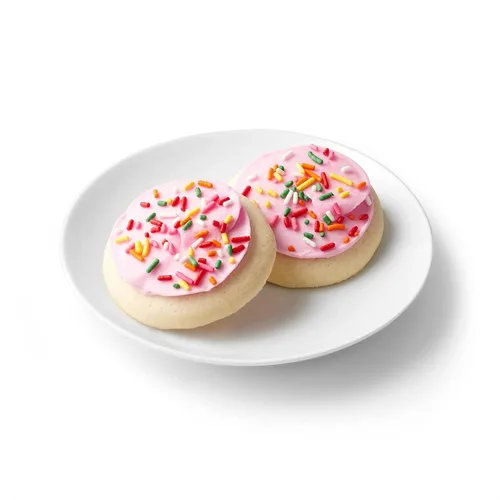 Vista 4 de Favorite Day - Galletas de azúcar heladas rosadas con chispas de arcoíris multicolor (10 unidades) por Favorite Day (despensa de mercado)