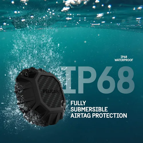 Vista 3 de Pelican Marine - Paquete de 1 soporte para AirTag impermeable IP68 – Funda Air Tag con adhesivo 3M – Cubierta AirTag a prueba de golpes – Soporte