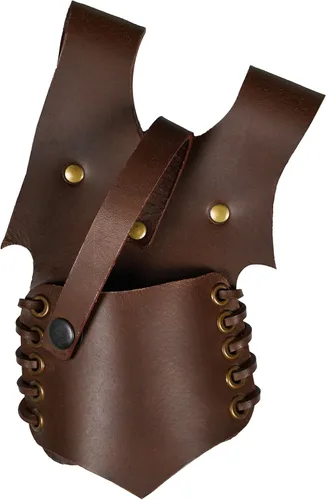 Vista 10 de Cinturón medieval con vaina para espada aventurero con soporte de cuero para espada universal, espada larga, cutlass