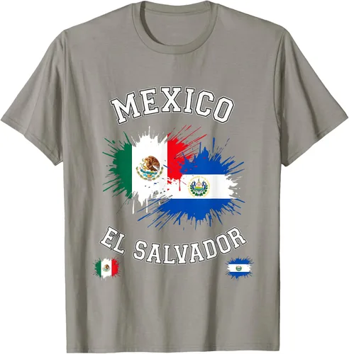 Vista 27 de Camiseta de recuerdo de la bandera vintage de El Salvador de México