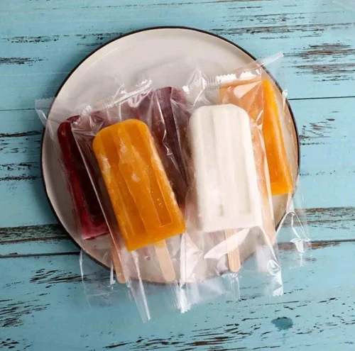 Vista 5 de Bolsas para paletas de hielo gruesas, envolturas de plástico para paletas de hielo y helado para caramelos, envases de envasado de grado alimenticio