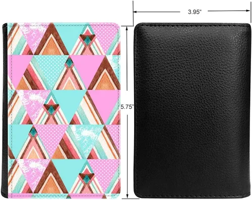 Vista 2 de PU Leather Passport Holder Travel Wallet RFID Blocking Card Case Cover With Unique