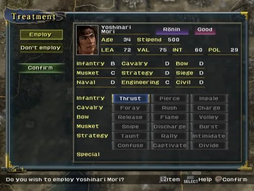 Vista 16 de Nobunaga's Ambition Iron Triangle - PlayStation 2