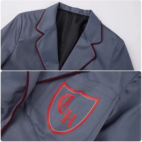 Vista 5 de Adult Cosplay Costume Women Uniform School Shirt Skirt Necktie Halloween Carnival Party Suit
