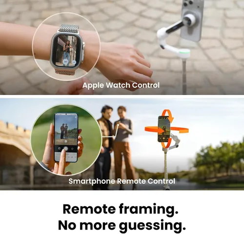 Vista 8 de Insta360 Flow 2 Pro White - Cardán para teléfono con IA primero en la industria con Apple DockKit, seguimiento pionero de 360º Pan Tracking