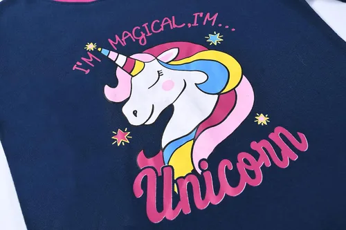Vista 3 de Joyond Summer Pajamas for Girls Cotton Toddler Clothes Kids Short Sleeves Snug-Fit Sleepwear Unicorn Flamingo Pjs Set