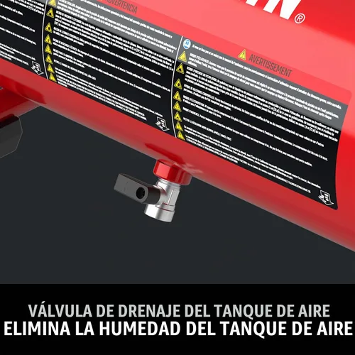Vista 6 de CRAFTSMAN Compresor de aire, compresor de aire portátil de 2 galones, 1/3 HP máximo 125 PSI sin aceite, peso ligero con kit de accesorios de 10