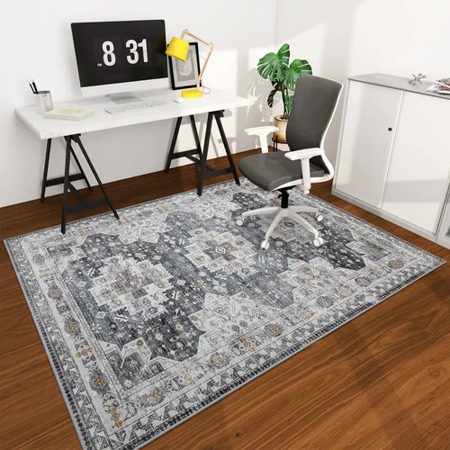 Vista 57 de Tapete para silla de oficina para suelo de madera dura, 48"x36" tapete protector de escritorio de computadora de fácil deslizamiento para silla Hoja