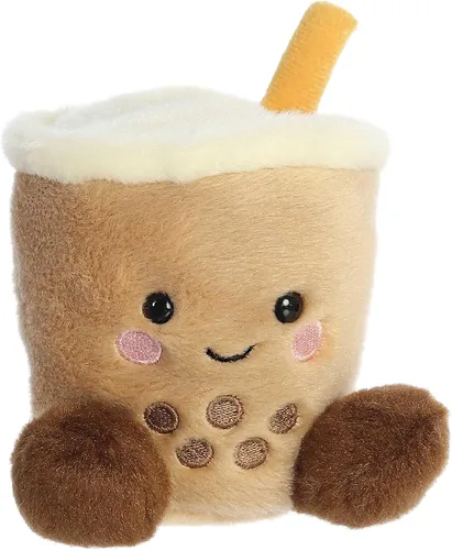 Vista 3 de Aurora® Adorable animal de peluche Palm Pals™ Milky Tea Boba™, divertido peluche coleccionable para niños y adultos coleccionistas, perfecto