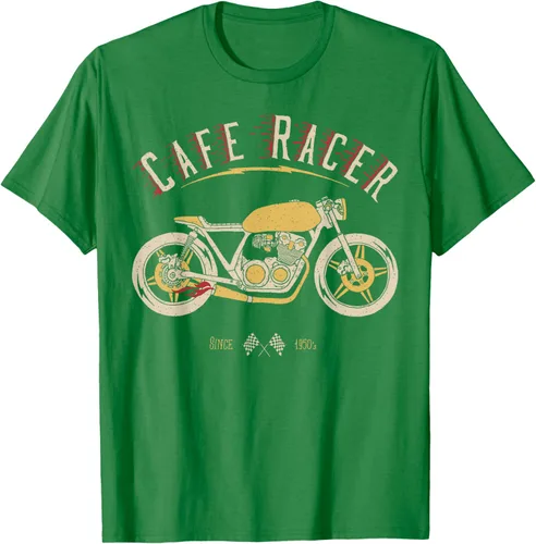 Vista 4 de Camiseta Cafe Racer - Old School - Camiseta de motocicleta vintage Negro