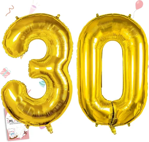 Vista 72 de Globos grandes de 40 pulgadas de números del 0 al 9, globos numéricos para decoración de fiesta de cumpleaños, globos de helio de aluminio
