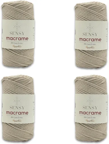 Vista 108 de Cuerda de poliéster Sensy Premium de 3 mm, 120 metros, 100% cordón de polipropileno, cuerda de macramé de 3 mm, cordón para bolsos de ganchillo