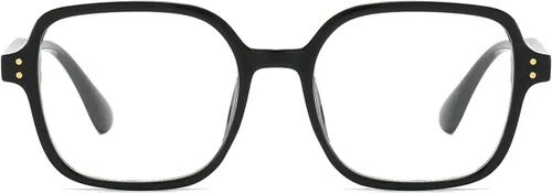 Vista 2 de LJCZKA Lentes cuadrados de bloqueo de luz azul para mujeres y hombres, lentes rectangulares retro de los años 90 para juegos de computadora