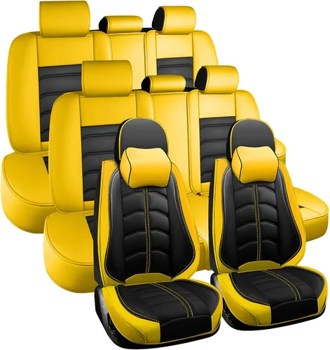 Vista 16 de Funda de asiento de auto de 7 asientos para Nissan Armada 2004-2023, funda de asiento duradera, resistente al desgaste, impermeable, transpirable