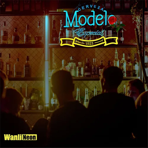 Vista 6 de Modelo Letrero de Neón para Decoración de Pared, Luces LED Regulables para Barra de Cerveza, Caverna del Hombre, Dormitorio, Hogar, Tienda, Pub