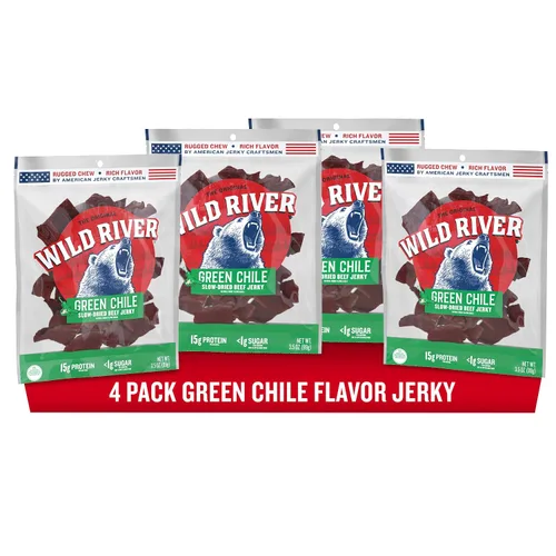 Vista 7 de Wild River Original Beef Jerky - (paquete de 4) bolsas de 3.5 onzas