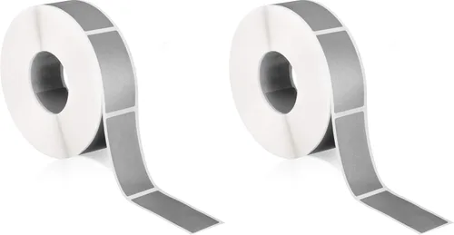 Vista 7 de Leinuosen 1000 calcomanías cuadradas de 2 x 1 pulgada, calcomanías plateadas para revelación de género, programas de recompensa, boletos para raspar
