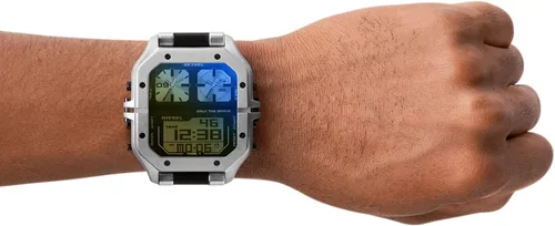 Vista 4 de Diesel Clasher - Reloj analógico digital de acero inoxidable para hombre