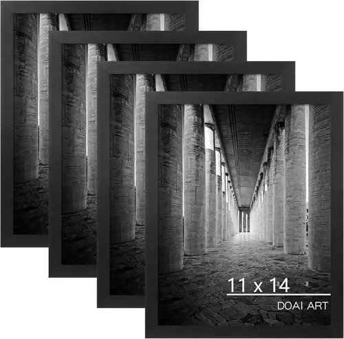 Vista 61 de DOAI ART Marco de fotos de 5x7 pulgadas, marco negro de 5x7 pulgadas para exhibición horizontal o vertical con montaje en pared y sobremesa Marco