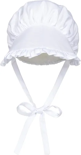 Vista 2 de Waist Apron Bonnet Set Colonial Cap Vintage Maid Hat Apron With Pockets Cooking Costume
