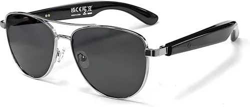 Vista 10 de Lentes Bluetooth inteligentes AI con altavoces de oído abierto y asistente de voz, traducción en tiempo real, lentes de luz anti-azul para negocios
