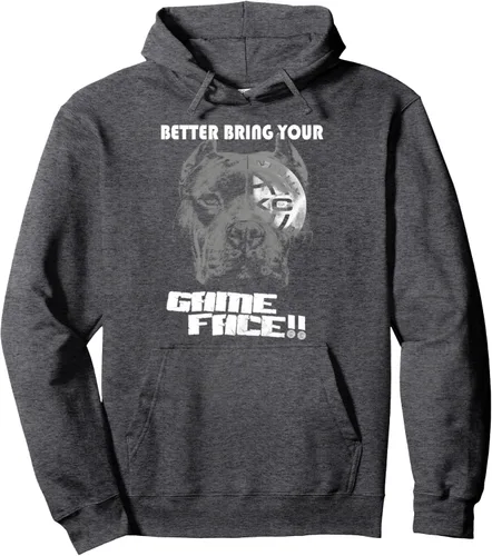 Vista 3 de ABKC Better Bring Your Game Face Bully Pit Bull - Sudadera con capucha, Negro